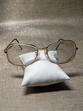 Vintage German 14K Gold Filled Eyeglasses Frame 53-18 Retro Square Modern